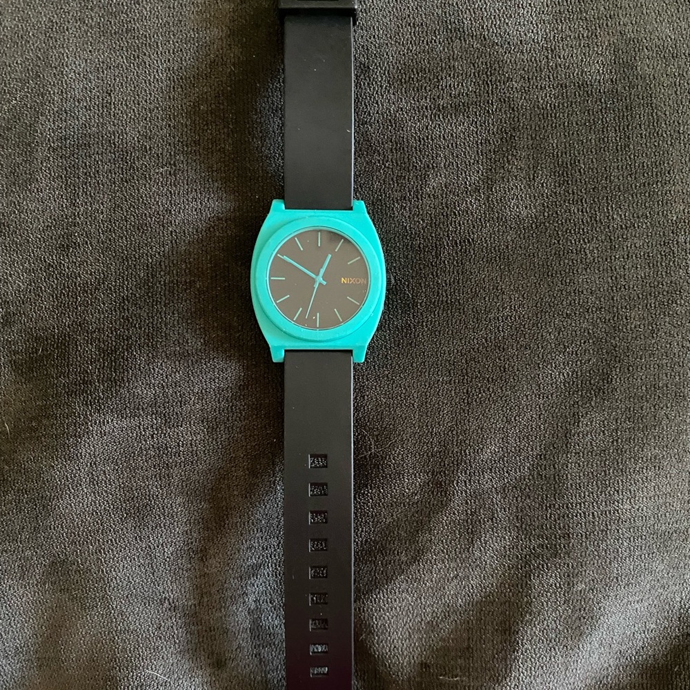 Black and turquoise unisex Nixon watch